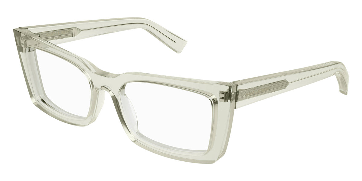 Saint Laurent® 554 SL 554 003 54 - Green / Transparent AR Eyeglasses