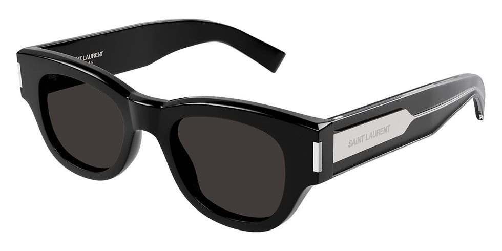 Saint Laurent® 573 SL 573 001 49 - Black/Crystal / Gray Sunglasses
