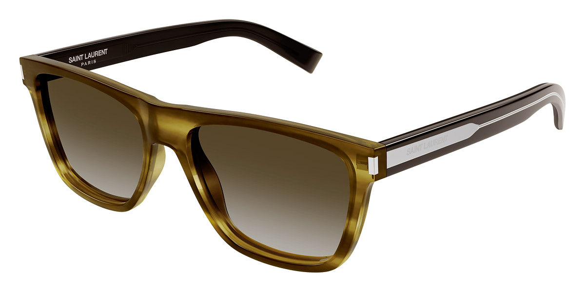 Saint Laurent® 619 SL 619 005 56 - Havana/Crystal / Brown Gradient Sunglasses