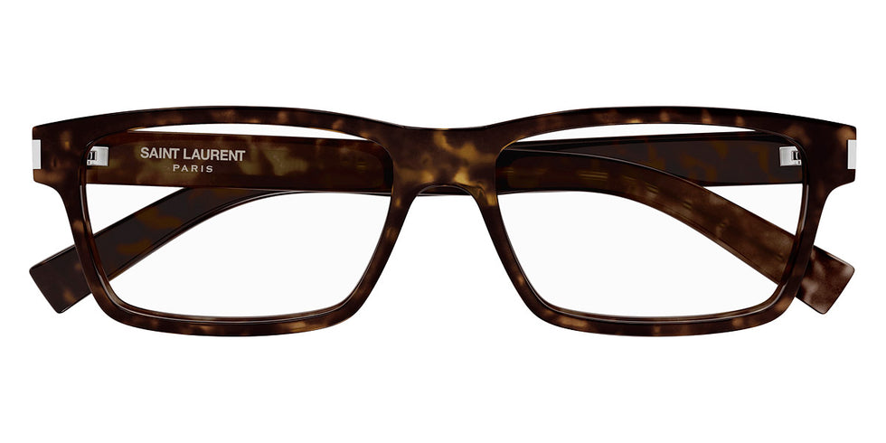Saint Laurent® 622 SL 622 002 56 - Havana/Crystal / Transparent AR 002 Eyeglasses
