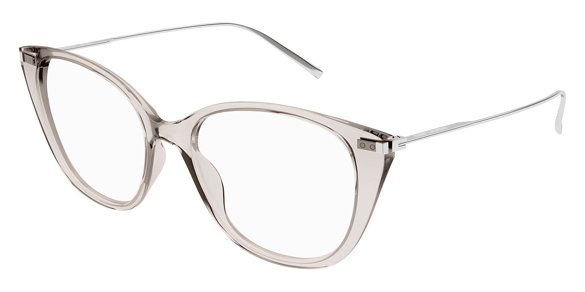 Saint Laurent® 627 SL 627 003 54 - Beige/Silver / Transparent AR Eyeglasses