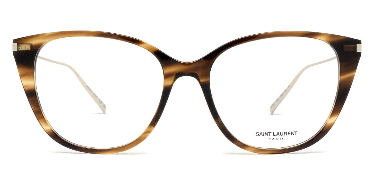 Saint Laurent® 627 SL 627 004 54 - Havana/Gold / Transparent AR Eyeglasses