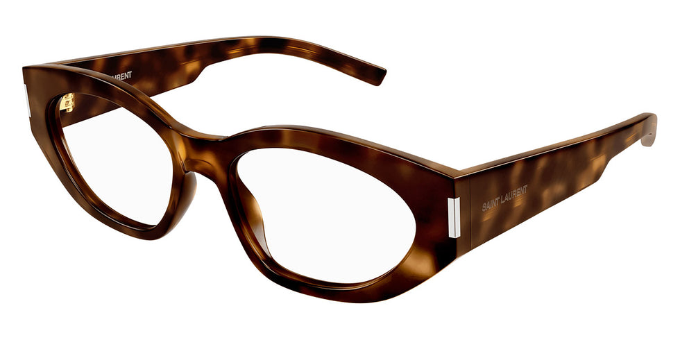 Saint Laurent® 638 OPT SL 638 OPT 003 55 - Havana / Transparent AR Eyeglasses