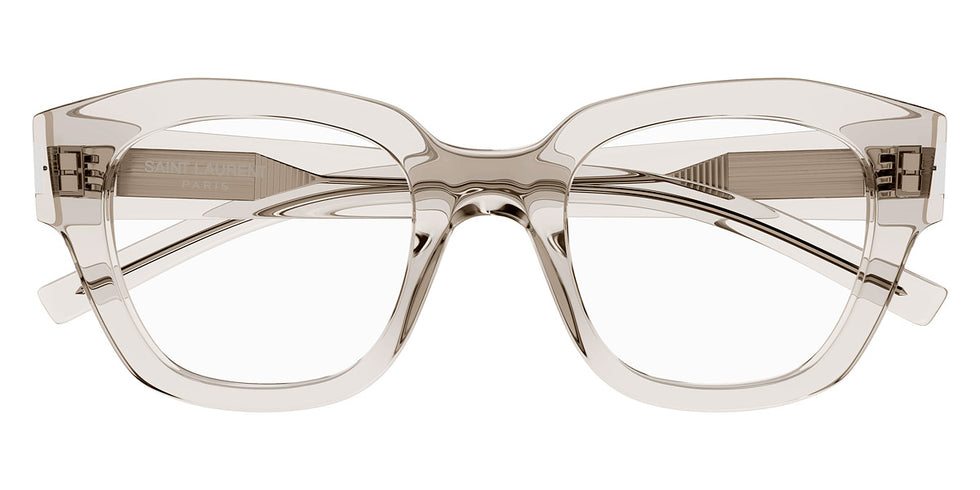 Saint Laurent® 640 SL 640 004 49 - Beige / Transparent AR Eyeglasses