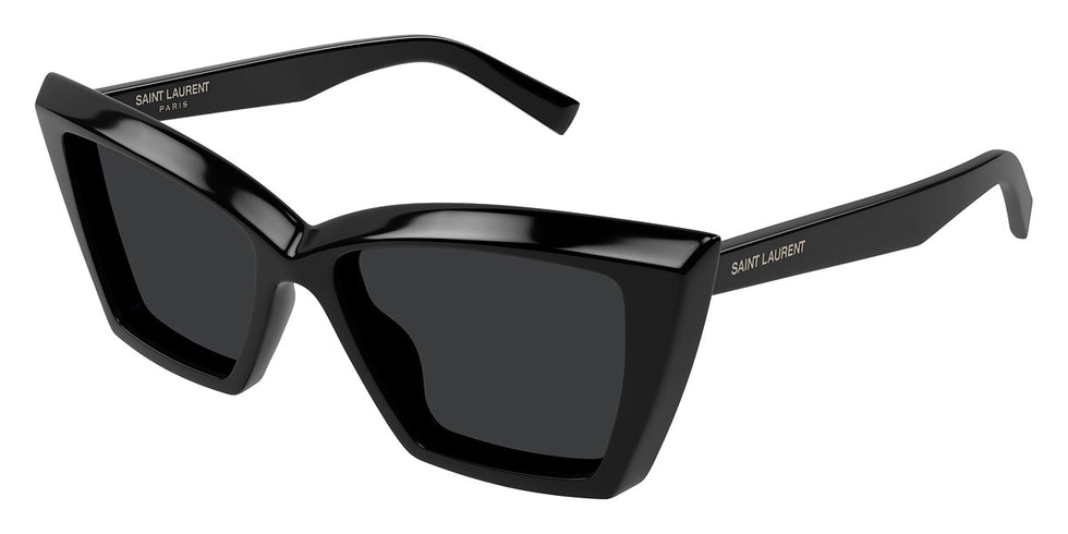 Saint Laurent® 657/F SL 657/F 001 55 - Black / Black Sunglasses