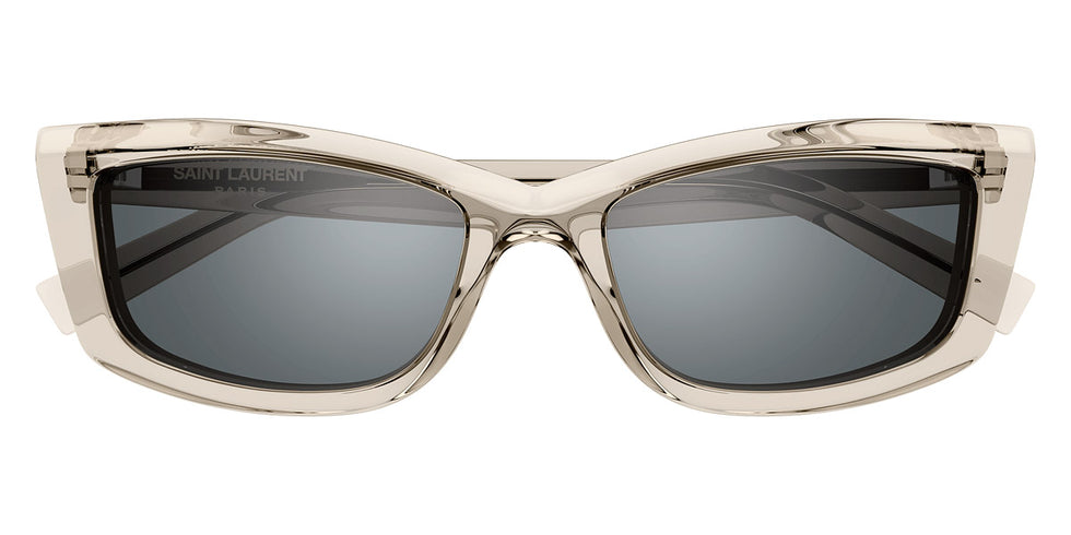 Saint Laurent® 658 SL 658 003 54 - Beige / Silver Mirrored Sunglasses