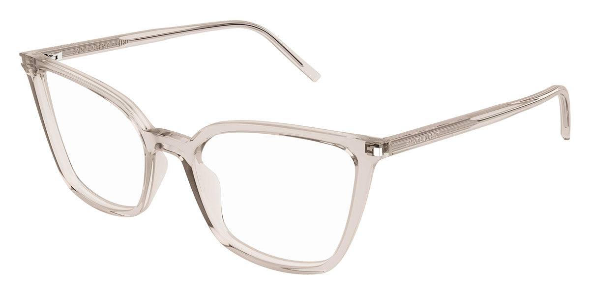 Saint Laurent® 669 SL 669 001 54 - Beige / Transparent AR Eyeglasses