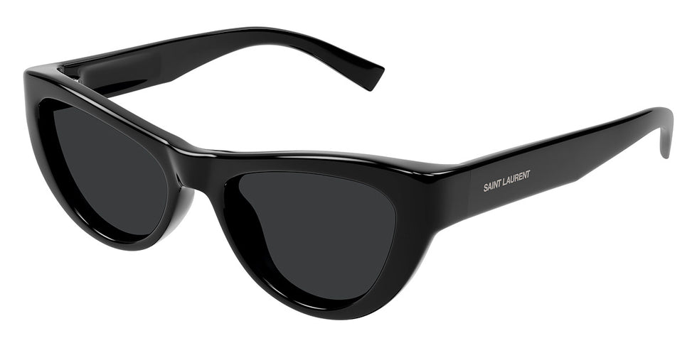 Saint Laurent® 676 SL 676 001 53 - Black / Black Sunglasses
