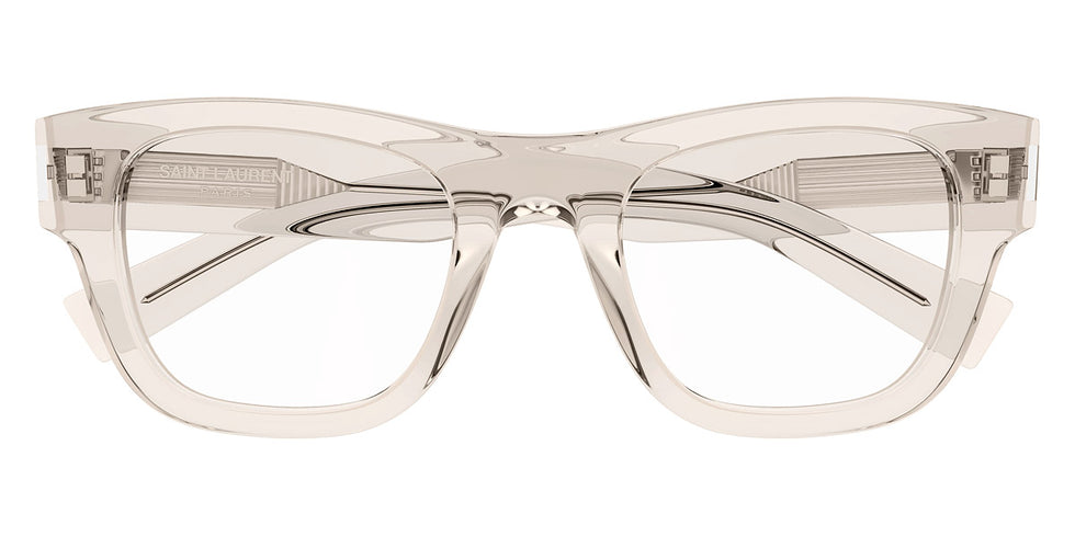 Saint Laurent® 698 SL 698 004 50 - Beige / Transparent AR Eyeglasses