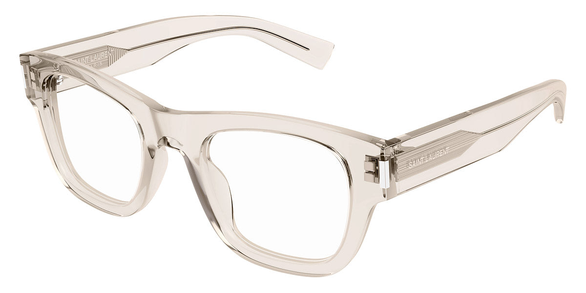 Saint Laurent® 698 SL 698 004 50 - Beige / Transparent AR Eyeglasses