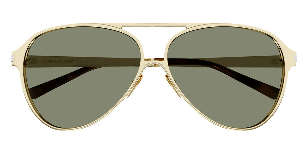 Saint Laurent® 734 SL 734 004 62 - Gold / Green Sunglasses