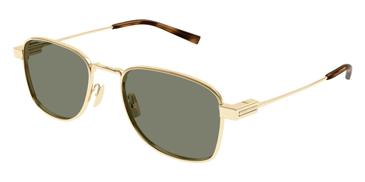 Saint Laurent® 741 SL 741 003 53 - Gold / Green Sunglasses