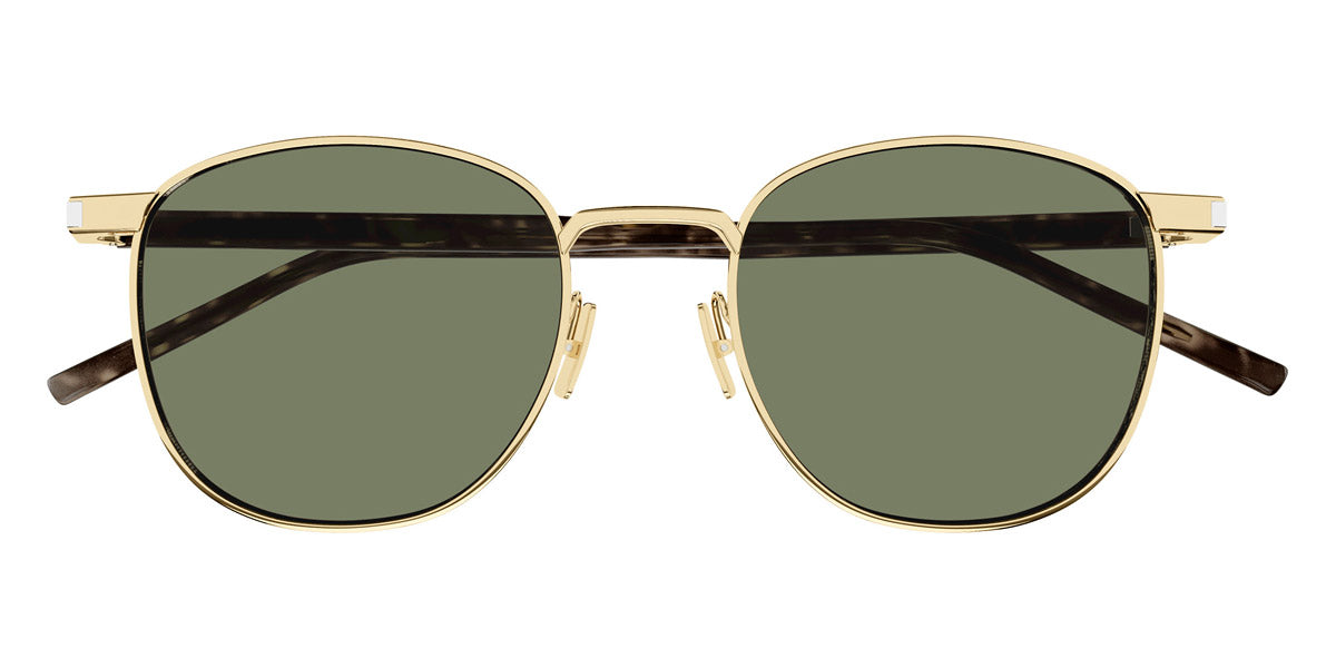 Saint Laurent® 747 SL 747 003 51 - Gold/Crystal / Green Sunglasses