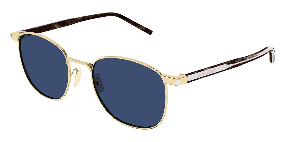 Saint Laurent® 747 SL 747 005 51 - Gold/Crystal / Blue Sunglasses