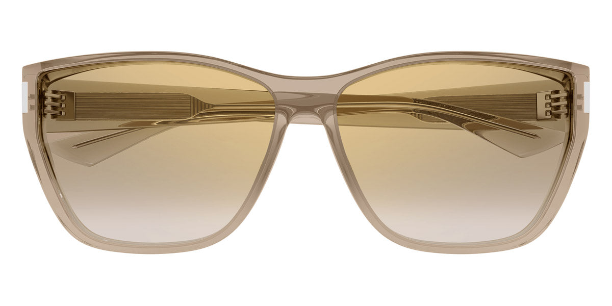 Saint Laurent® 758 SL 758 003 63 - Yellow / Brown Mirrored Sunglasses