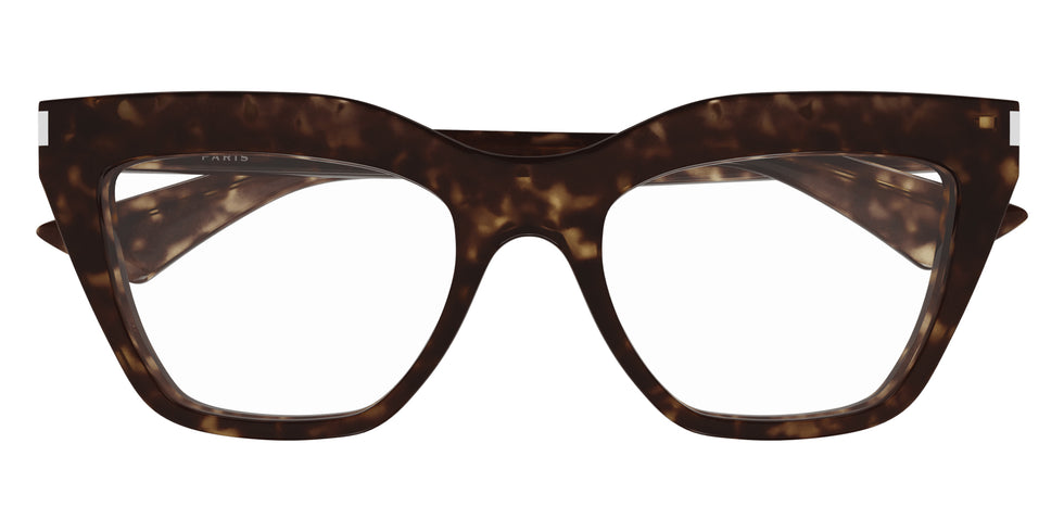 Saint Laurent® 760 SL 760 002 54 - Havana / Transparent AR Eyeglasses