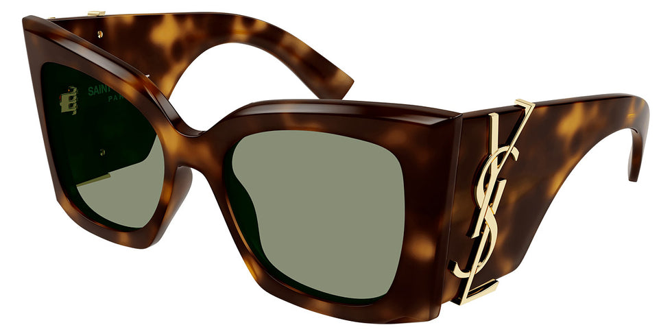 Saint Laurent® M119 BLAZE SL M119 BLAZE 002 54 - Havana / Green Sunglasses