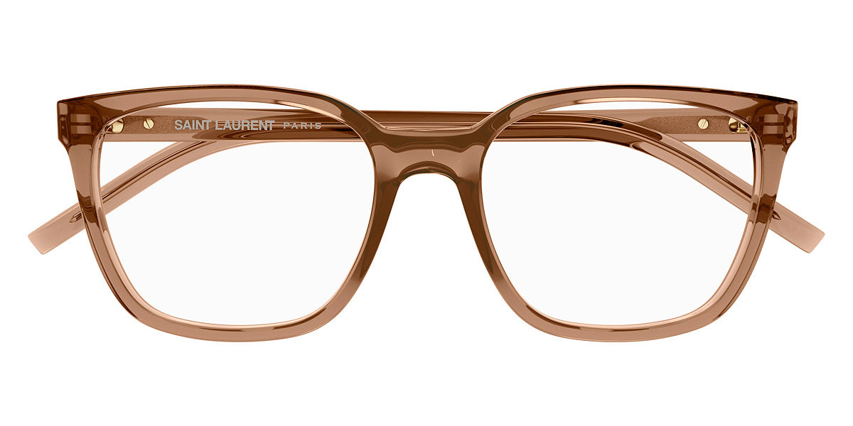 Saint Laurent® M129 SL M129 006 54 - Brown / Transparent AR Eyeglasses