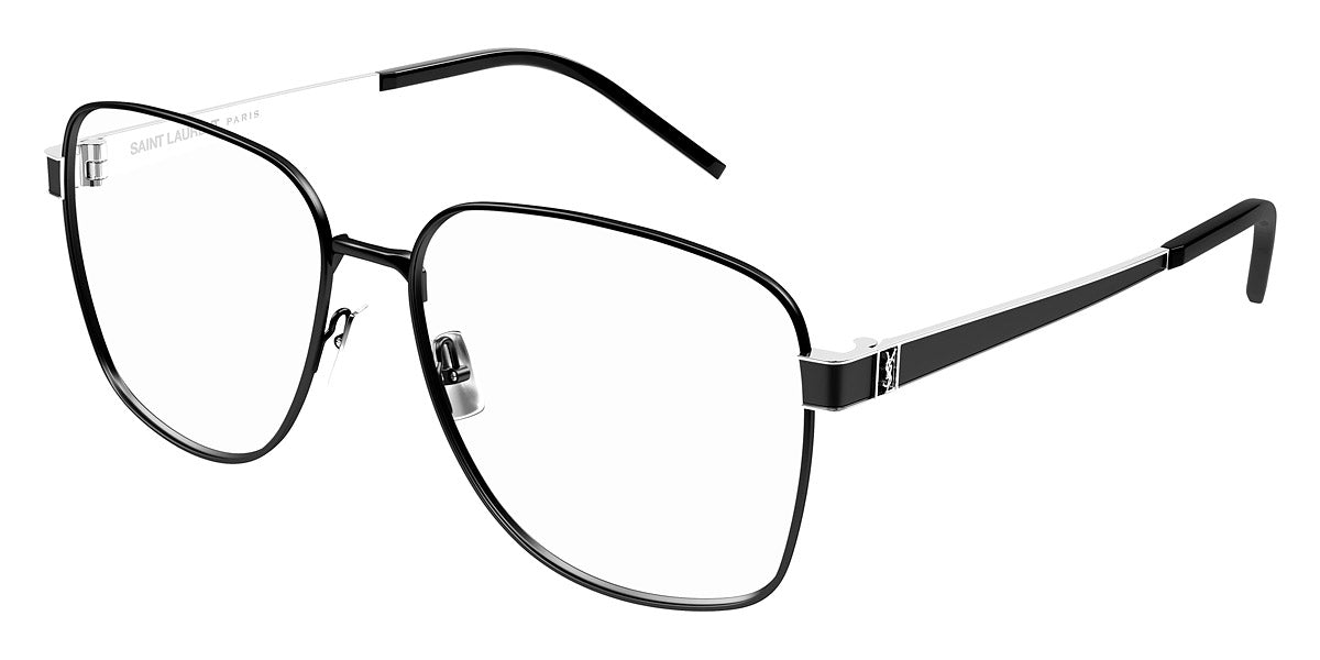 Saint Laurent® M134 SL M134 001 57 - Black/Silver / Transparent AR Eyeglasses