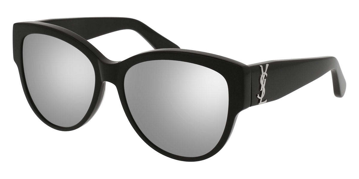 Saint Laurent® M3 SL M3 003 55 - Black / Silver Mirrored Double Sunglasses