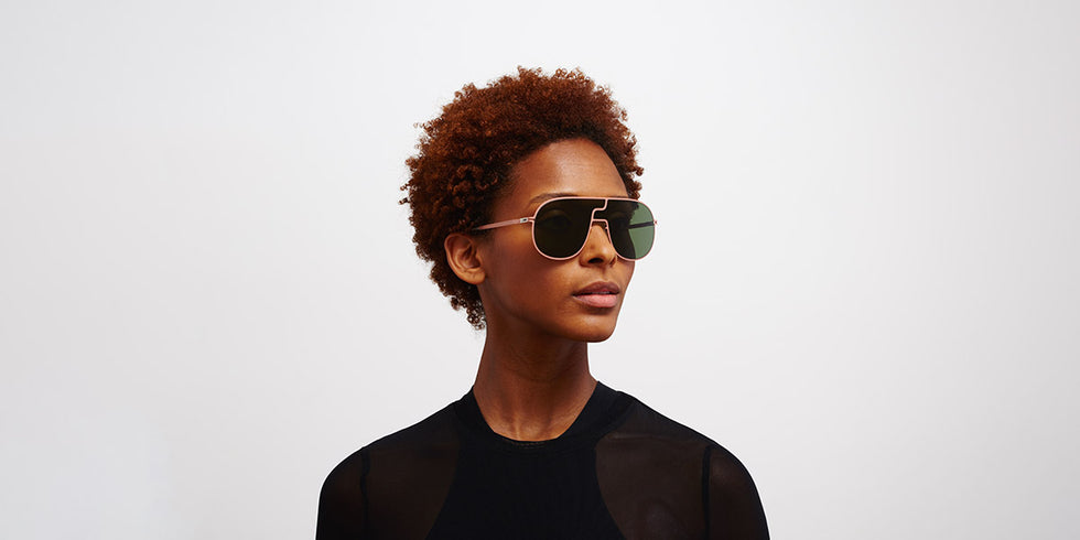 Mykita® STUDIO12.1 MYK STUDIO12.1 Pink Clay / Olive Green 135 - Pink Clay / Olive Green Sunglasses