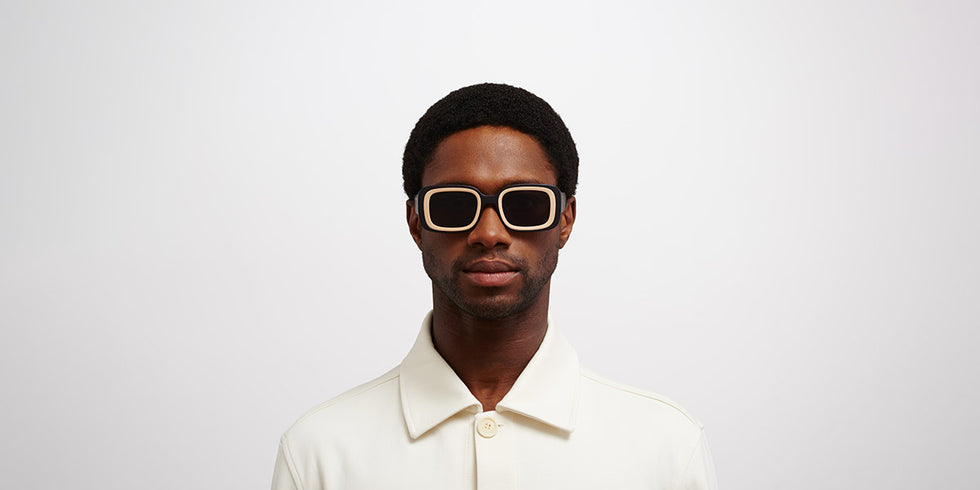 Mykita® STUDIO13.1 MYK STUDIO13.1 MA2 Pitch Black/Sand / Cool Grey Solid 50 - MA2 Pitch Black/Sand / Cool Grey Solid Sunglasses