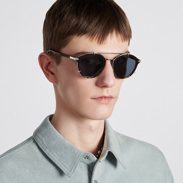 Dior® Diorblacksuit R7U CD DIORBLKSUIT R7U 20B0 50 - Shiny Havana Lenses Blue Organic 20B0 Sunglasses