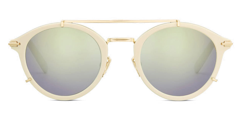 Dior® Diorblacksuit R7U CD DIORBLKSUIT R7U 95H6 50 - Shiny White Lenses Green Organic 95H6 Sunglasses
