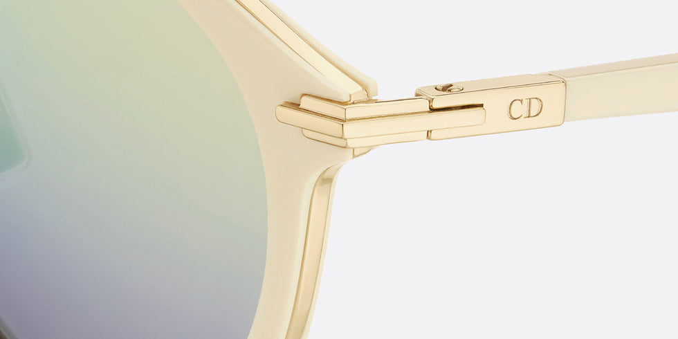Dior® Diorblacksuit R7U CD DIORBLKSUIT R7U 95H6 50 - Shiny White Lenses Green Organic 95H6 Sunglasses