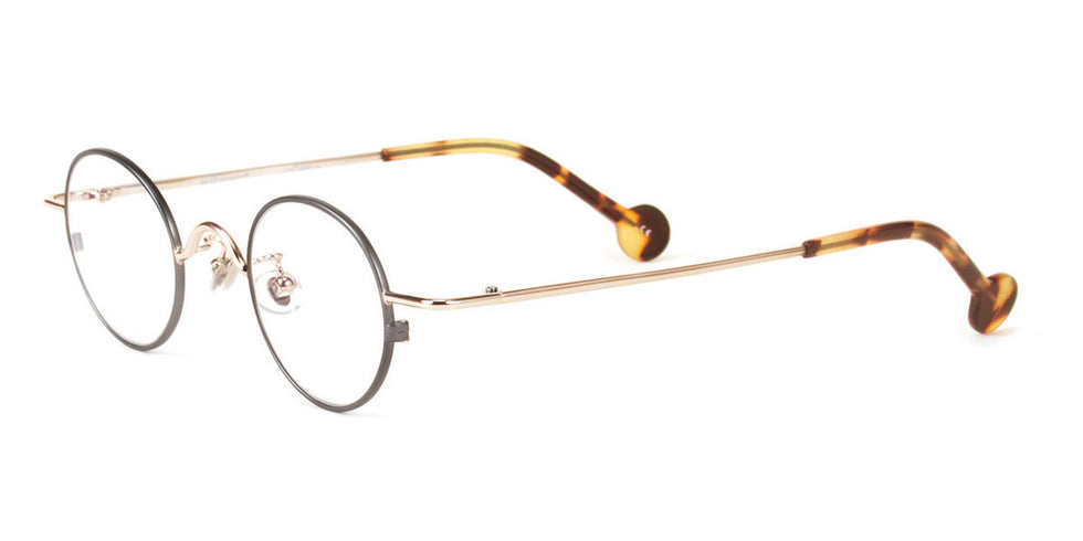 L.A.Eyeworks® BODHI 2 LA BODHI 2 544421 41 - Brown Satin with Shiny Gold Eyeglasses