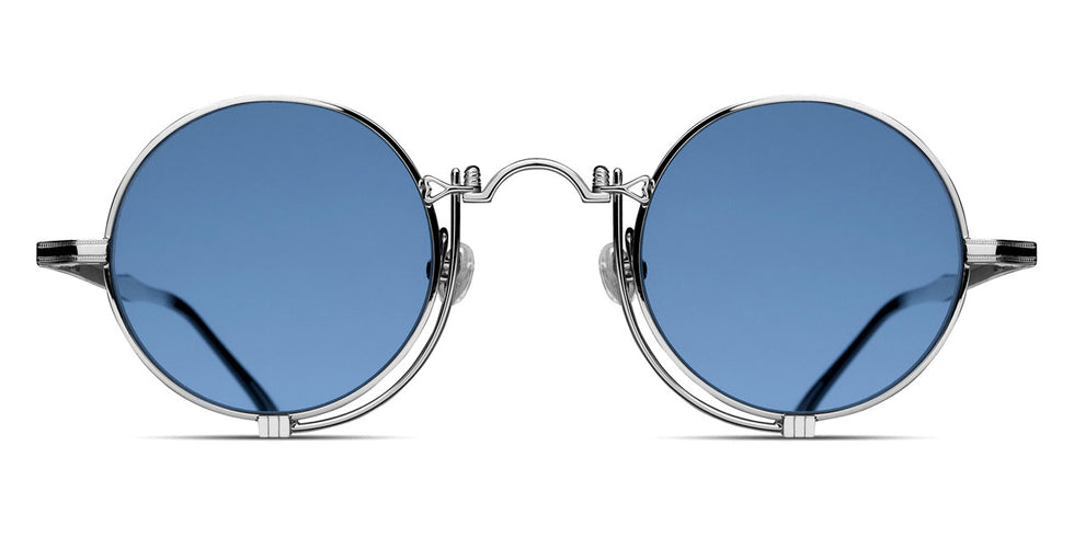 Matsuda® 10601H MTD 10601H Palladium White/Cobalt Blue 45 - Palladium White / Cobalt Blue Sunglasses
