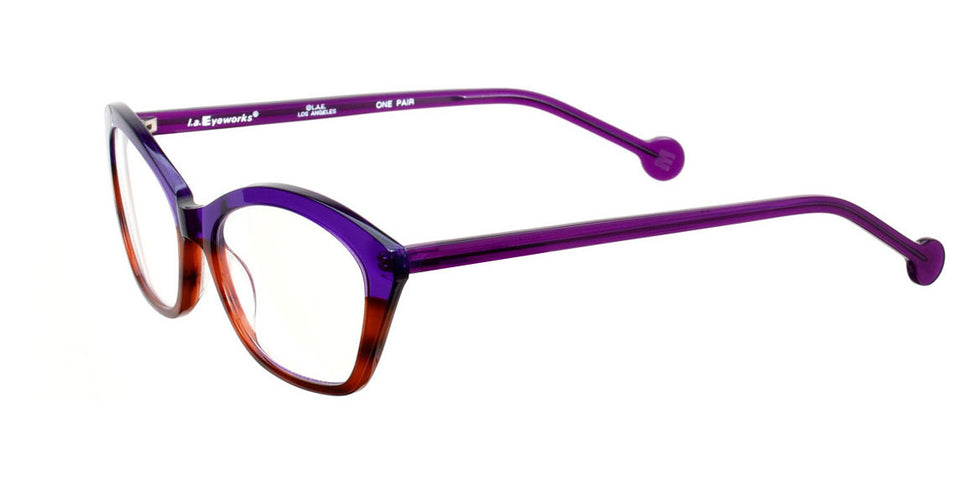 L.A.Eyeworks® PANCAKE LA PANCAKE 909 51 - Violet Bark Eyeglasses