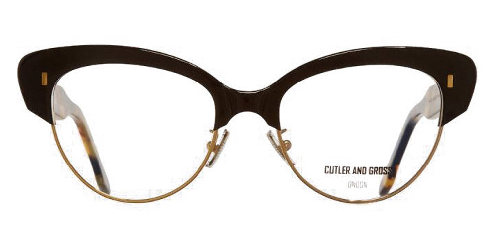 Cutler and Gross® 1351 CG OP 1351 BLACK TAXI ON CAMO 55 - Black Taxi on Camo Eyeglasses