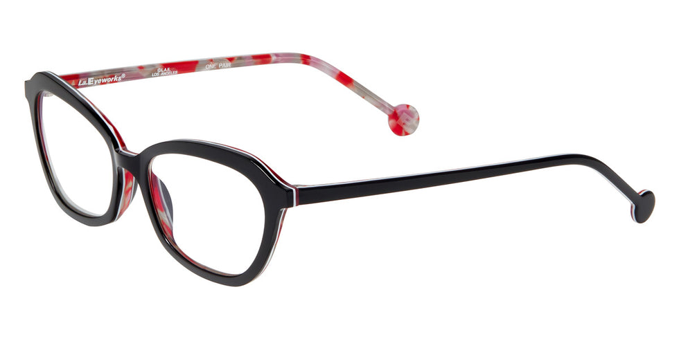 L.A.Eyeworks® DIXON LA DIXON 989 52 - Happy Black Eyeglasses