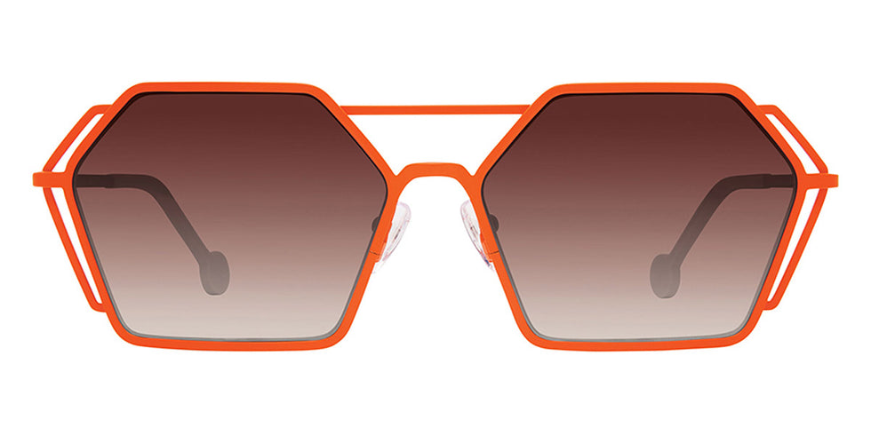 L.A.Eyeworks® GASPARI LA GASPARI 825 61 - Orange with Pink Temple Tips Sunglasses