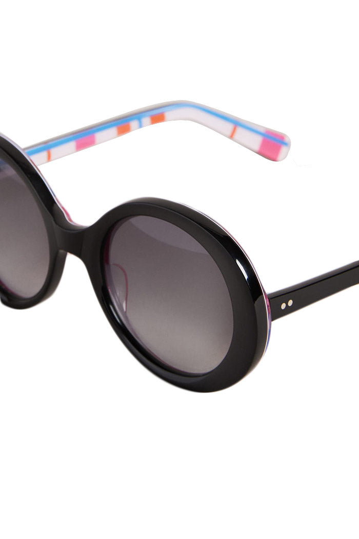 OLIVER GOLDSMITH® & TED BAKER® -1960'S BLACK SUNGLASSES