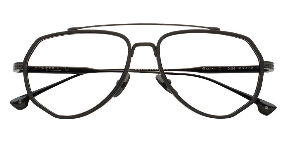 Philippe V® X34 PHI X34 Black 54 - Black Sunglasses