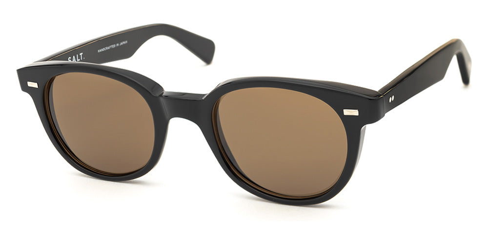 SALT.® ANDY SAL ANDY 004 51 - Black/Polarized CR39 Glass Brown Solid Lens Sunglasses