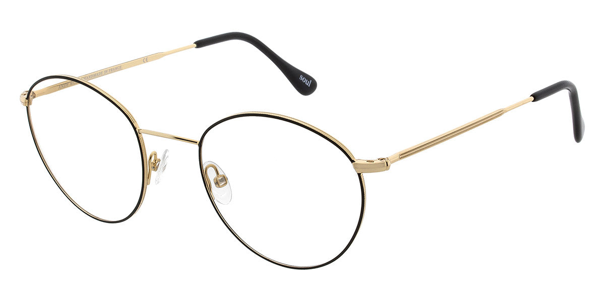 Andy Wolf® 4713 Margit K. ANW 4713 Margit K. U 48 - Gold/Black U Eyeglasses