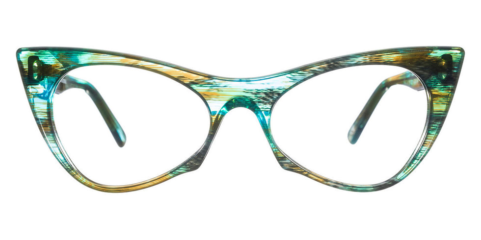 Andy Wolf® 5028 ANW 5028 G 53 - Green/Brown G Eyeglasses