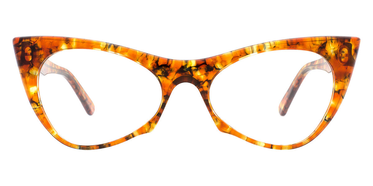 Andy Wolf® 5028 ANW 5028 P 53 - Brown/Yellow P Eyeglasses