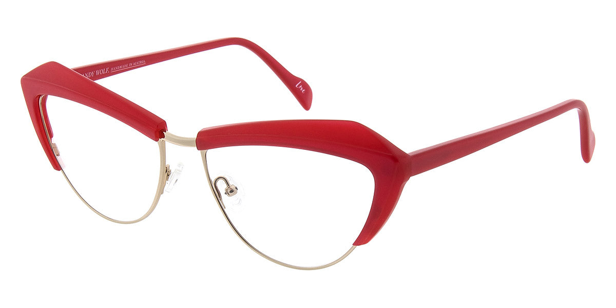 Andy Wolf® 5103 ANW 5103 C 57 - Red/Gold C Eyeglasses