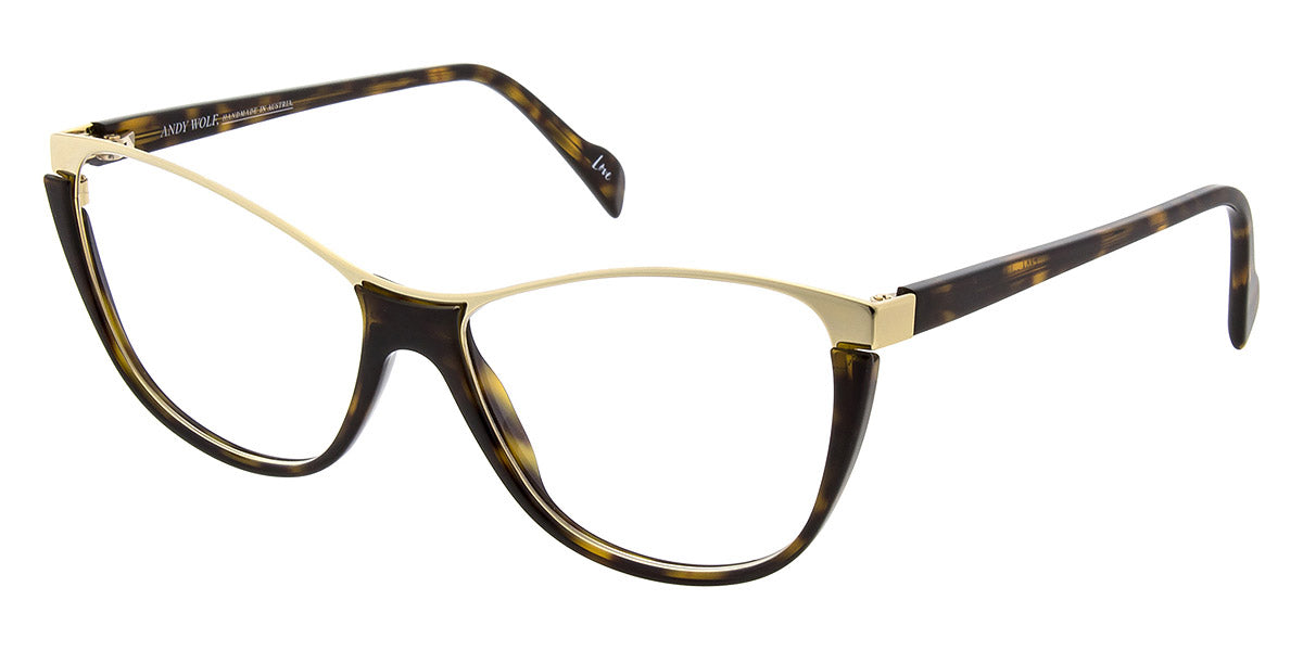 Andy Wolf® 5104 ANW 5104 B 57 - Brown/Gold B Eyeglasses