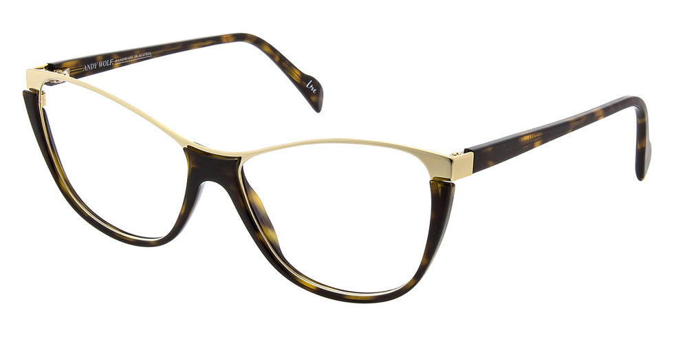 Andy Wolf® 5104 ANW 5104 B 57 - Brown/Gold B Eyeglasses