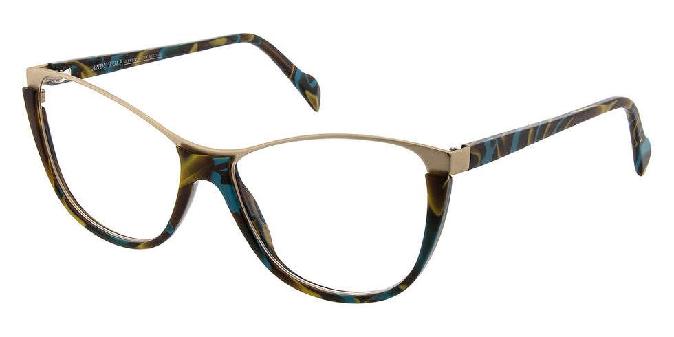 Andy Wolf® 5104 ANW 5104 J 57 - Colorful/Gold J Eyeglasses