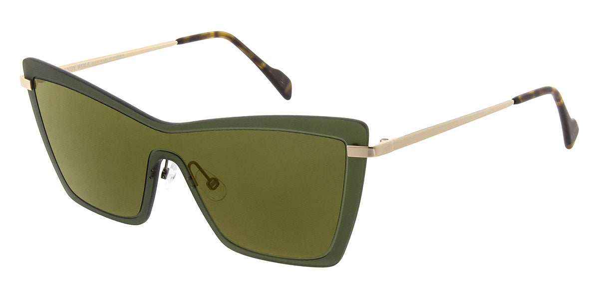 Andy Wolf® Bernice Sun ANW Bernice Sun B 141 - Green/Gold B Sunglasses