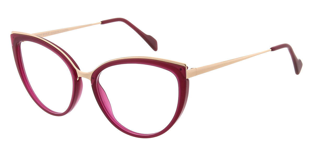 Andy Wolf® Campbell ANW Campbell 04 55 - Berry/Gold 04 Eyeglasses