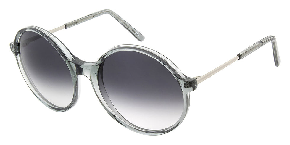 Andy Wolf® Charlie Sun ANW Charlie Sun E 60 - Silver/Gray E Sunglasses