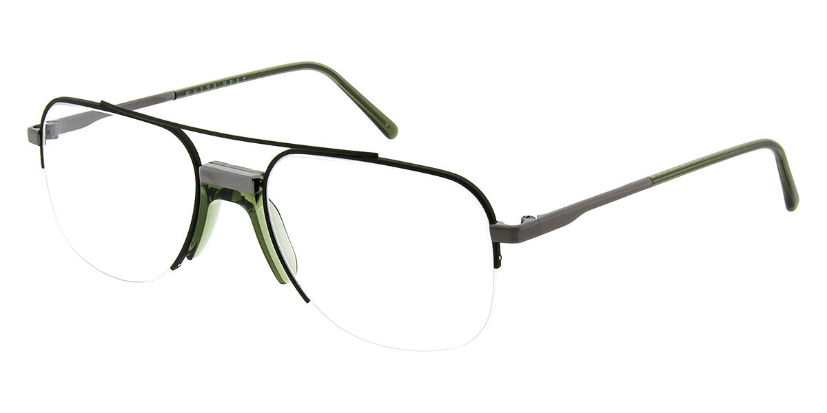 Andy Wolf® Serra ANW Serra F 57 - Gun/Green F Eyeglasses
