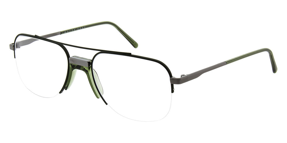 Andy Wolf® Serra ANW Serra F 57 - Gun/Green F Eyeglasses